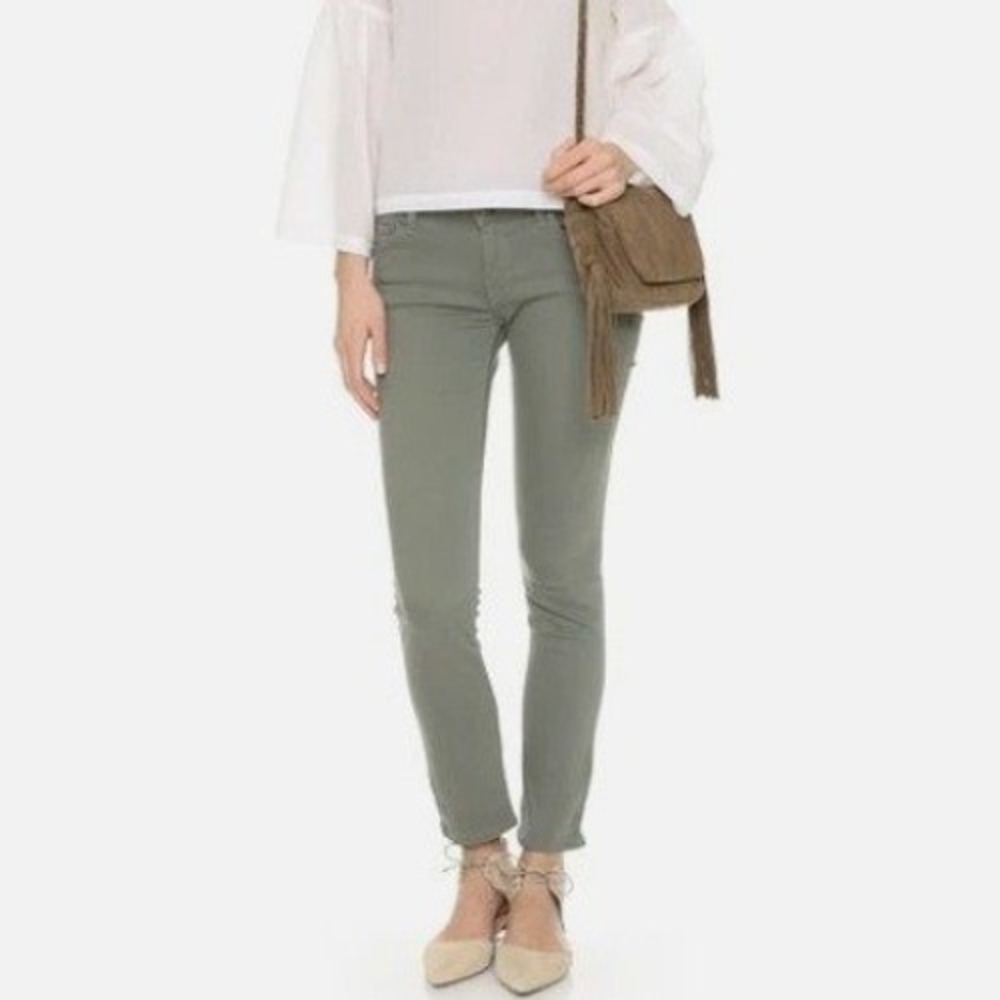 DL1961 Angel Ankle Cigarette Jeans Echo Grey Green Slim Fit Womens 28 SKU 2913